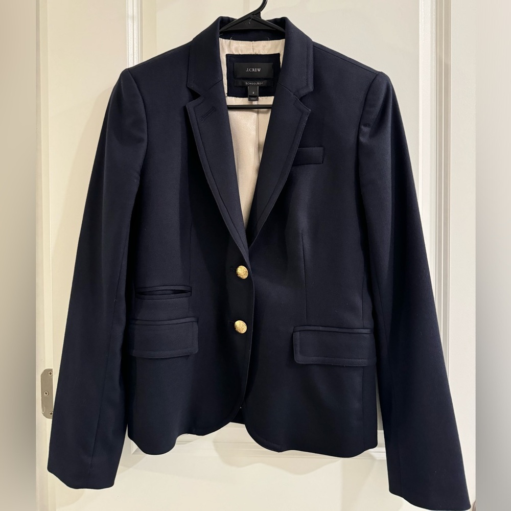 J. Crew Navy Blazer with Gold Buttons